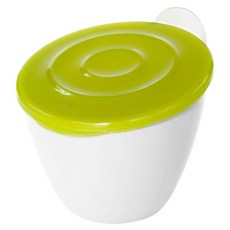 Hachiman Kasei 八幡化成 吸盤廚餘收納桶 1L, 1個, 白色 + 綠色