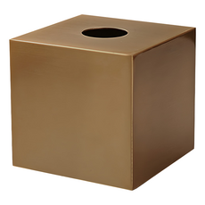 好物良品 高級金色不銹鋼面紙盒 幾何金塊方形, 1個, 金色