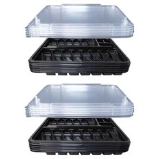 日式12格壽司容器 黑色, 10個, 1入