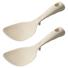 빅벅 실리콘 스탠딩 스푼 밥 주걱, 베이지, 2개