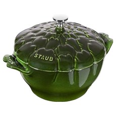 스타우브 인덕션 꼬꼬떼 아티초크 법랑냄비, 22cm, 바질그린, 1개