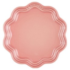 LE CREUSET 蕾絲花邊盤, 1個, 鮭魚粉