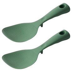 빅벅 실리콘 스탠딩 스푼 밥 주걱, 그린, 2개