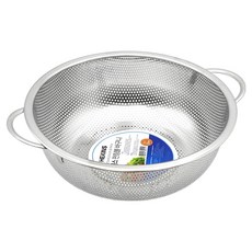 퀸센스 헤킨스 스텐채반 펀칭볼 바구니 양수, 실버, 1개