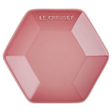LE CREUSET 六角盤, 1個, 薔薇粉