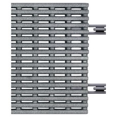 solematte 浴室腳踏墊 直立半尺寸 35 x 50 x 3 cm + 側邊連接片 2入組, 1套, 灰色