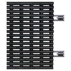 solematte 浴室腳踏墊 縱向半尺寸 35 x 50 x 3 cm + 側邊連接片 2入組, 1套, 黑色