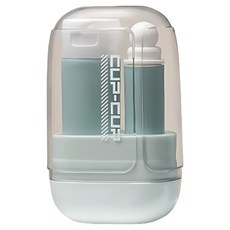 攜帶型3in1牙刷+牙刷杯+容器組 藍色, 1套