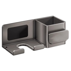 好拾選物 免打孔吹風機置物架/無痕可繞線牙刷置物架, 1個, 銀色