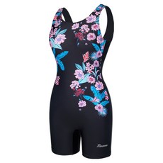 renoma 女士花卉圖案附罩杯U型美背三分連身泳衣 RN-LF2F561