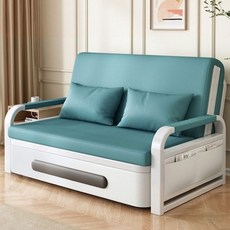 라텍스 접이식 침대 소파베드 82cm L1, 블루