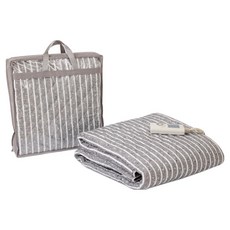 Hanil Medical Sleeve 可水洗雙重發熱線碳素電熱毯 HL-D210(25), 大(135 x 180 cm), 灰色&條紋