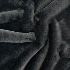 柔軟寬幅單面絲絨環保人造名人熱銷毛皮布料, 1個, 黑色