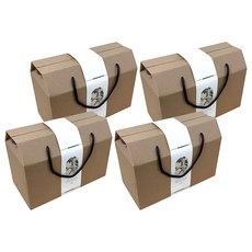 Inp 多用途繩子提把盒 2號(24 x 12 x 13 cm) 4入 + 中秋節水墨畫腰帶 4入 套組, 1套, 混合色