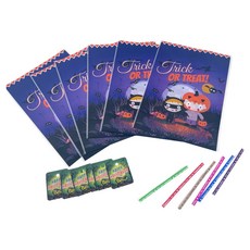 Party Club 萬聖節麵包紮帶 6入 + 袋子 6入 + 掛牌 6入 套組, 20套, 混合色