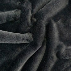 柔軟寬幅單面絲絨環保人造名人熱銷毛皮布料, 1個, 黑色