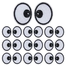 大眼睛刺繡布章, 混色, 10套