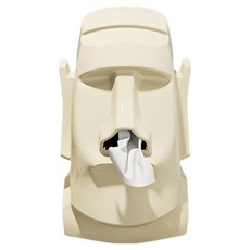 微笑的衛生紙盒 塑像, 白色