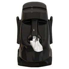 微笑的衛生紙盒 塑像, 黑色