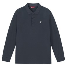 BEVERLY HILLS POLO CLUB 比佛利保羅 比佛利山莊馬球俱樂部 男款冷季節刷毛刺繡Logo彈性長袖翻領T恤 CPY9T75