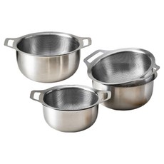 Steelworks 不鏽鋼攪拌碗3件組 + 瀝水碗3件組, 1套, 攪拌碗(3p) + 瀝水碗(3p)