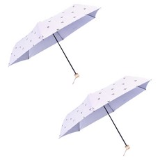 Yo!kAsa 日系蝴蝶結銀膠手開傘/口袋傘/遮陽傘/雨傘/輕量傘 2支