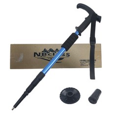 Newbiclass 超輕量4段長度可調登山杖, 1個, 藍色