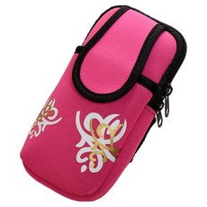 Dino 跑步運動圖案臂帶, 玫瑰紅, 1個