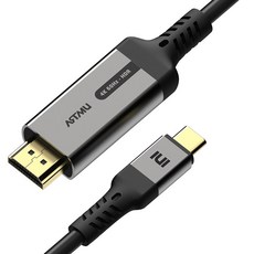 ARTMU USB Type-C to HDMI 2.0 HDR 連接線, 3m, 1個, 金屬黑