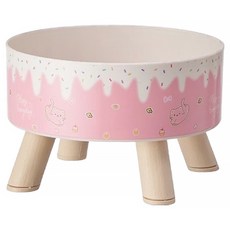 寵物不鏽鋼高腳碗單碗 6號, 1個, 粉紅色