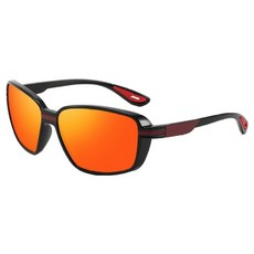 American Road 防眩光 戶外 野外 運動 太陽眼鏡 HR2472, 1個, 黑紅色