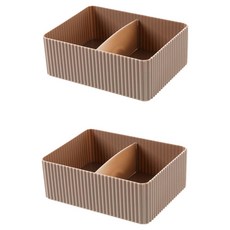 모나코올리브 북유럽풍 다용도 미니 소품 정리함, 브라운, 2개