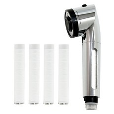 Daejeong Waters 韓國製 Full Clean 廚房用濾水器頭 銀色 JWK207-1 + 濾芯 4入組, 1個