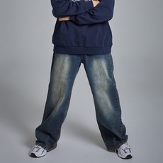 JCB 青少年款直筒水洗丹寧褲