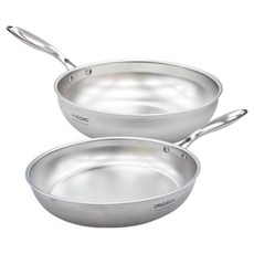 Kitchen-Art 電磁爐 Unique316 IH 五層無研磨平底鍋 2件套組, 1個, 平底鍋 28cm + 中式炒鍋 28cm, 單一顏色