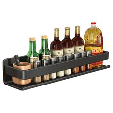 존글로벌 주방 조미료 선반, 블랙, 1개