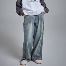 JCB 兒童款對褶寬版牛仔褲