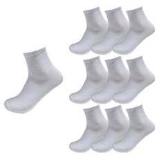 CAPACCI 男士氣墊運動短襪, 10個, 白色