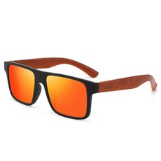 American Road 男士用 Wood Fit 潮流運動太陽眼鏡 HR2478, 紅色, 1個