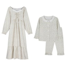 DOSSY 類棉Adel親子睡衣 長袖翻領洋裝 + 上下套裝