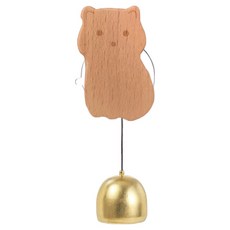 이소온 우드 동물 도어 문종 고양이, 우드 + 골드