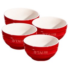 staub 陶瓷碗 14cm ST40508-146, 櫻桃紅, 4個