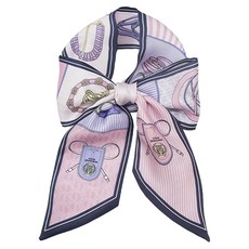 LouisQuatorze 絲綢字母窄版長絲巾 2DSM603