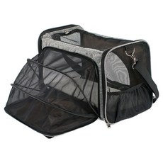 PetHouse 寵趣屋 寵物外出包/可折疊擴展空間寵物手提包, 黑色, 1個