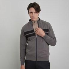 INDIAN 男款雙面彈性針織夾克開襟衫 MITBC5F8421