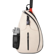 機能性輕巧單肩網球包, 米色, 1個