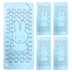 毛皇上 吸水毛巾 45g, 5個, 藍色