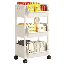 洛伊實用滑輪掛鉤推車 30 x 21 x 64 cm, 3層, 白色