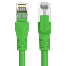 VEnTIOn 威迅 可動式 CAT6A SFTP 超高速 Giga 網路線 網路線纜 IBMG, 綠, 1個