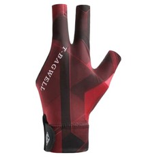 All Trend 防滑撞球手套 左手配戴, 1個, 黑紅色